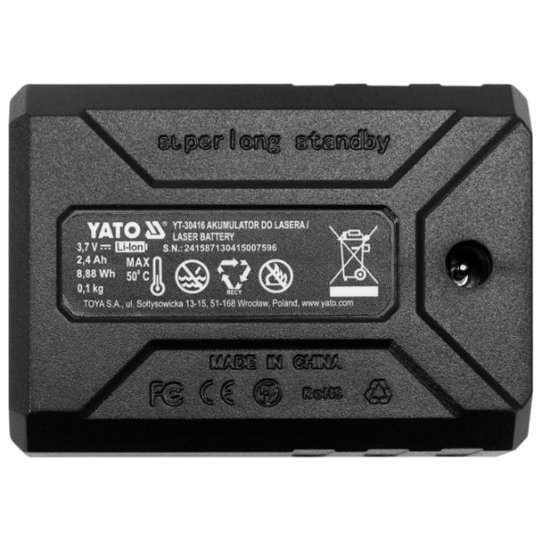 Acumulator pentru instrumente Yato YT30416 Li-Ion / 2.4 Ah / 3.7 V photo 2 Acumulator pentru instrumente Yato YT30416 Li-Ion / 2.4 Ah / 3.7 V photo 2