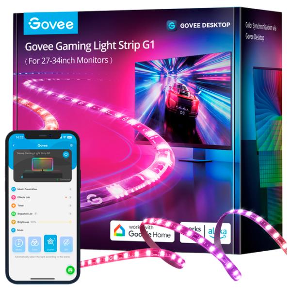 Bandă Led Govee Gaming Light Strip G1 Black photo 12