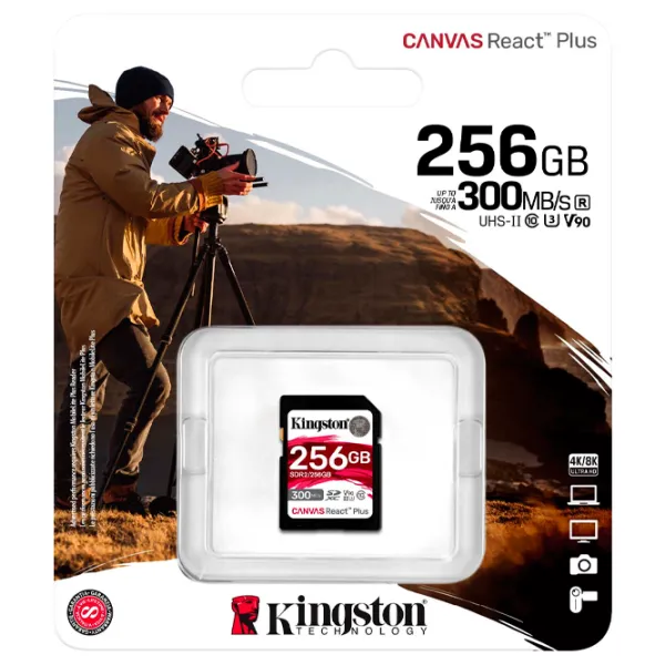 Карта памяти Kingston Canvas React Plus 256 ГБ SD / UHS-II photo 3