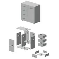 Comodă Halmar Lima KM-2 82 x 77 x 40 / LPAL / Somona Oak photo 2
