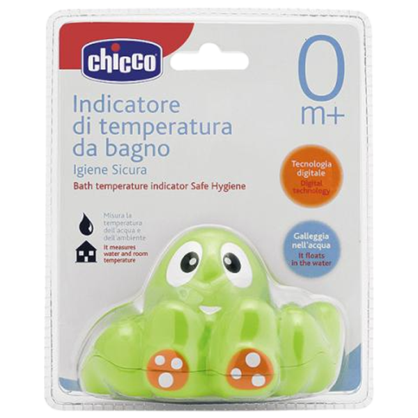 Termometru pentru copii Chicco Octopus Temperatura apei, camerei / Green photo 2