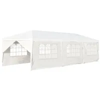 Pavilion de gradină Costway OP3936WH Dreptunghiulară / Polietilenă 