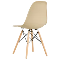Scaun de bucătărie Sunrise C-01 Plastic/ Beige Beech Wood photo 3