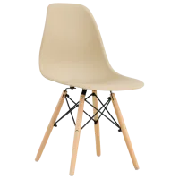Scaun de bucătărie Sunrise C-01 Plastic/ Beige Beech Wood photo 5
