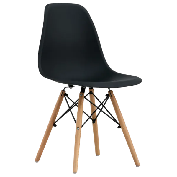 Scaun de bucătărie Sunrise C-01 Plastic/ Black Beech Wood photo 2