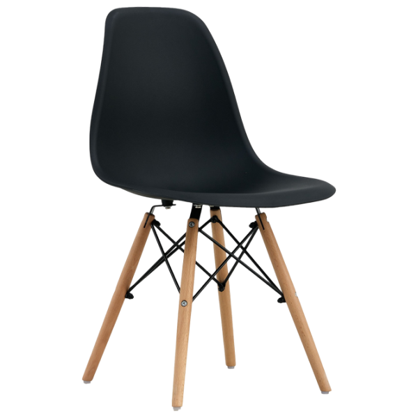 Scaun de bucătărie Sunrise C-01 Plastic/ Black Beech Wood photo 2
