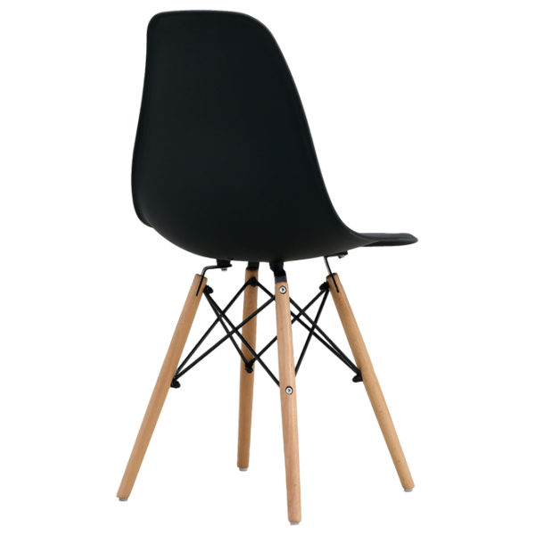 Scaun de bucătărie Sunrise C-01 Plastic/ Black Beech Wood photo 3