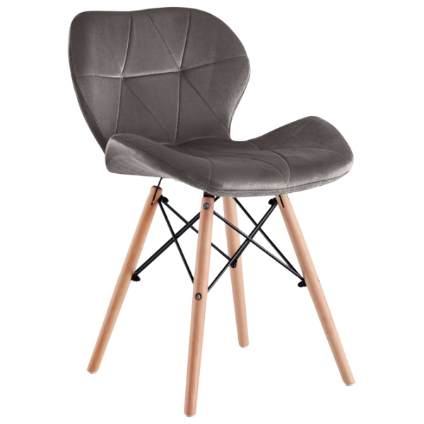 Scaun de bucătărie Sunrise C-22 Velur/ Gray Beech Wood photo 2
