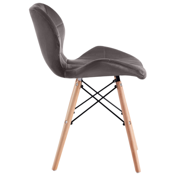 Scaun de bucătărie Sunrise C-22 Velur/ Gray Beech Wood photo 3