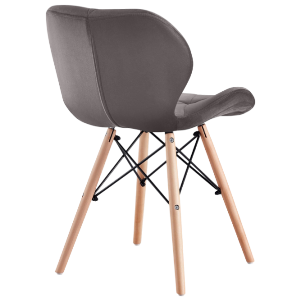 Scaun de bucătărie Sunrise C-22 Velur/ Gray Beech Wood photo 4