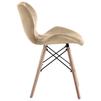 Scaun de bucătărie Sunrise C-22 Velur/ Beige Beech Wood photo 2