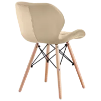 Scaun de bucătărie Sunrise C-22 Velur/ Beige Beech Wood photo 3