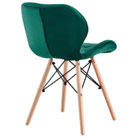 Scaun de bucătărie Sunrise C-22 Velur/ Green Beech Wood photo 3