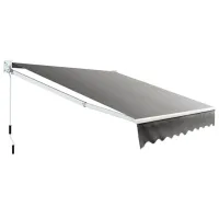 Настенный козырек Costway OP70367GR Прямоугольная / Ткань