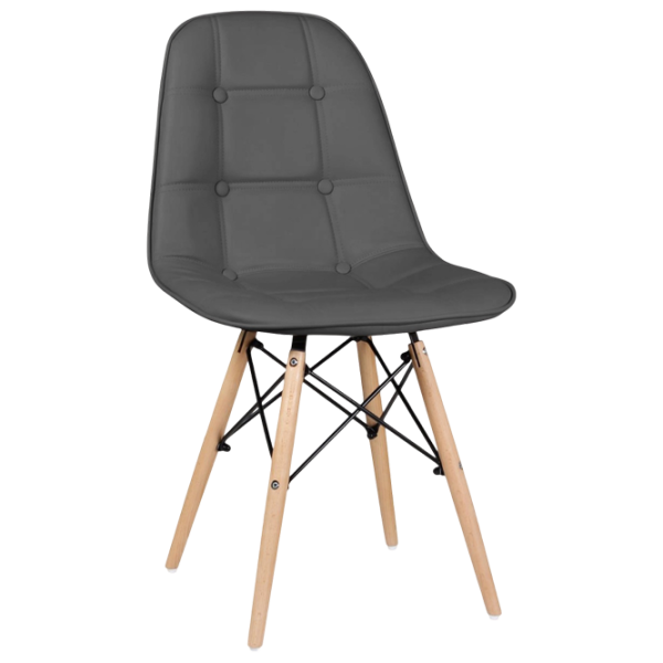 Scaun de bucătărie Sunrise C-24 PU Piele artificială/ Gray Beech Wood photo 2