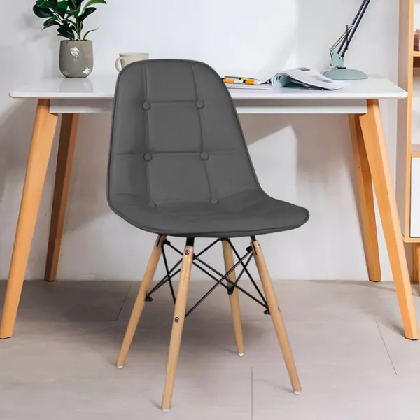 Scaun de bucătărie Sunrise C-24 PU Piele artificială/ Gray Beech Wood photo 5