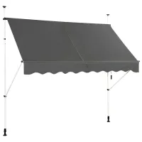 Настенный козырек Costway OP70316GR Прямоугольная / Ткань