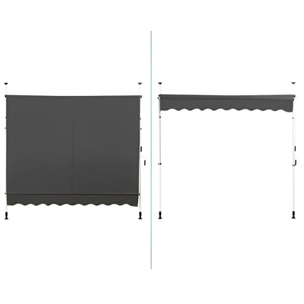 Copertina de perete Costway OP70316GR Dreptunghiulară / Pânză photo 4