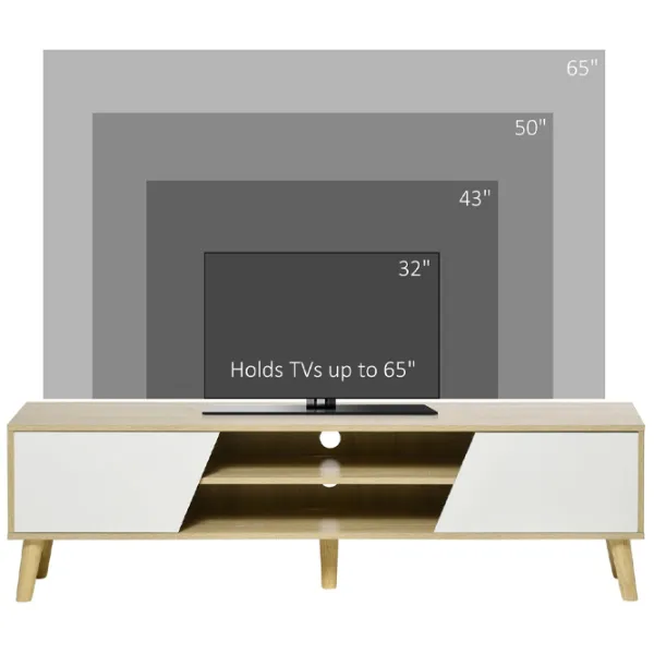 Тумба под телевизор Homcom 839-660V00AK 42 x 150 x 30см / ДСП photo 1 Тумба под телевизор Homcom 839-660V00AK 42 x 150 x 30см / ДСП photo 1