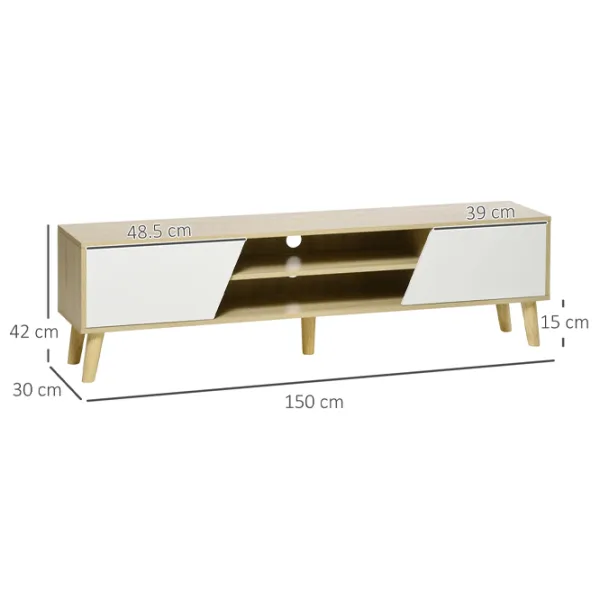 Тумба под телевизор Homcom 839-660V00AK 42 x 150 x 30см / ДСП photo 3 Тумба под телевизор Homcom 839-660V00AK 42 x 150 x 30см / ДСП photo 3