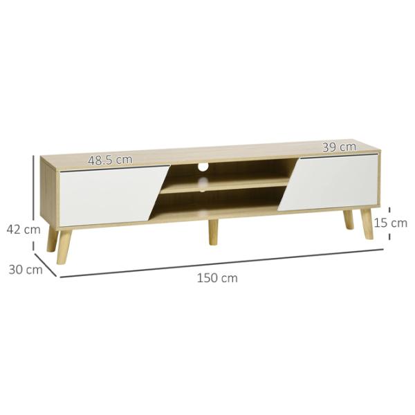 Тумба под телевизор Homcom 839-660V00AK 42 x 150 x 30см / ДСП photo 3 Тумба под телевизор Homcom 839-660V00AK 42 x 150 x 30см / ДСП photo 3