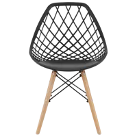 Scaun de bucătărie Sunrise C-73 PP Plastic/ Black Beech Wood