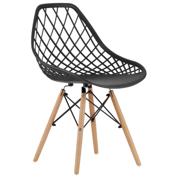 Scaun de bucătărie Sunrise C-73 PP Plastic/ Black Beech Wood photo 2