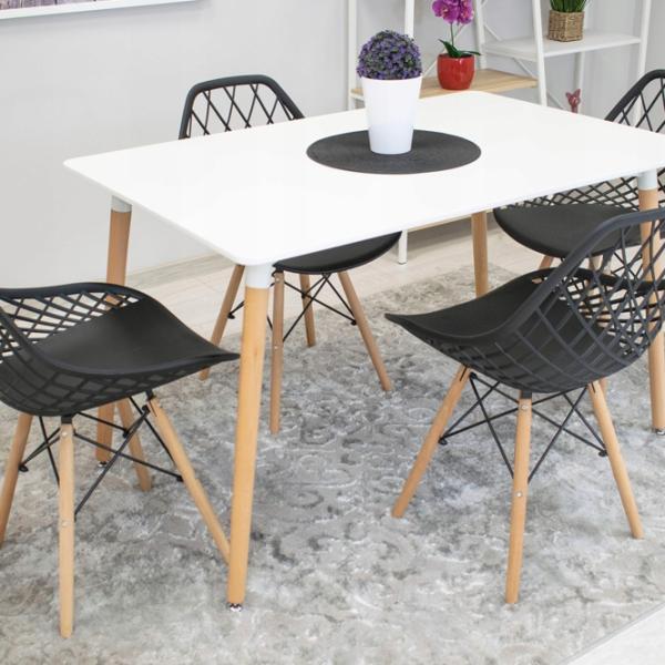 Scaun de bucătărie Sunrise C-73 PP Plastic/ Black Beech Wood photo 8