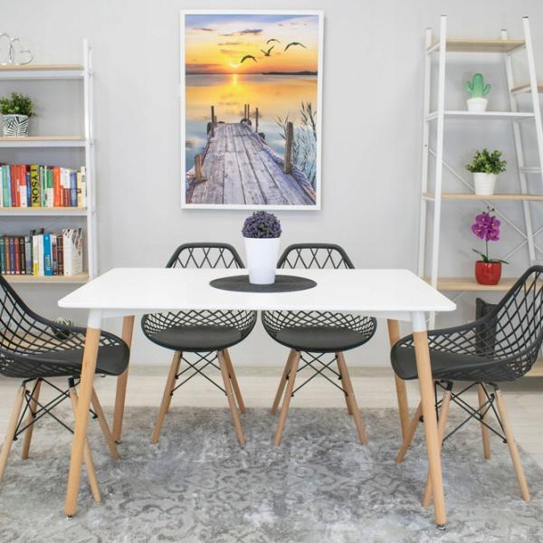 Scaun de bucătărie Sunrise C-73 PP Plastic/ Black Beech Wood photo 9