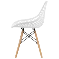Scaun de bucătărie Sunrise C-73 PP Plastic/ White Beech Wood photo 3
