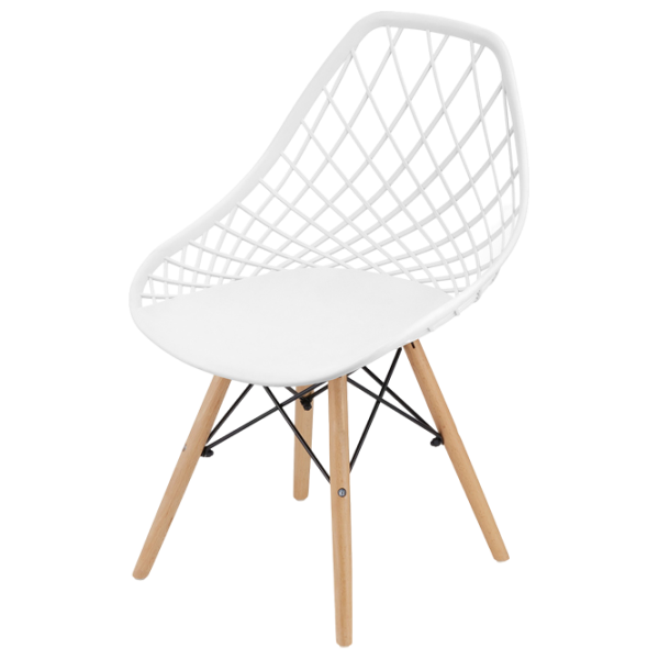 Scaun de bucătărie Sunrise C-73 PP Plastic/ White Beech Wood photo 4