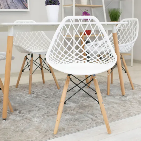 Scaun de bucătărie Sunrise C-73 PP Plastic/ White Beech Wood photo 8