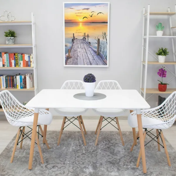 Scaun de bucătărie Sunrise C-73 PP Plastic/ White Beech Wood photo 9