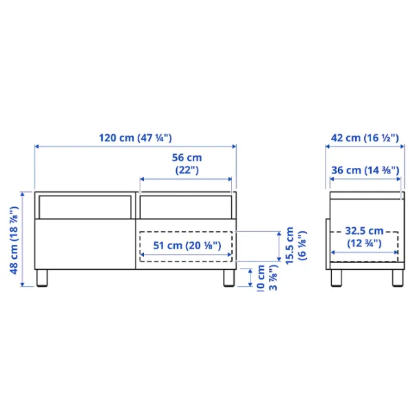 Тумба под телевизор Ikea Besta 48 x 120 x 42см / ДСП photo 7 Тумба под телевизор Ikea Besta 48 x 120 x 42см / ДСП photo 7