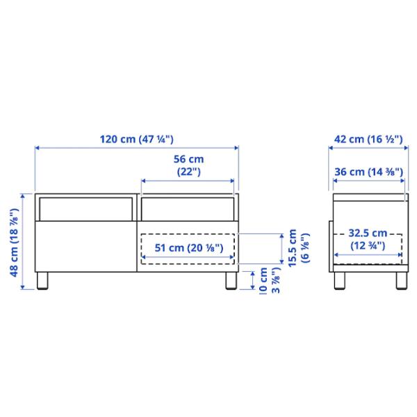 Тумба под телевизор Ikea Besta 48 x 120 x 42см / ДСП photo 7 Тумба под телевизор Ikea Besta 48 x 120 x 42см / ДСП photo 7