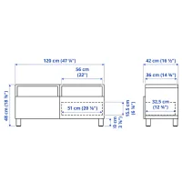 Тумба под телевизор Ikea Besta 48 x 120 x 42см / ДСП photo 7