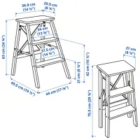 Scaun de bucătărie Ikea Bekvam 2x3 100 kg photo 2