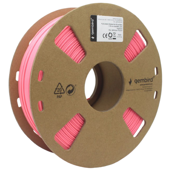 Филамент Gembird 3DP-PLA1.75-01-P Розовый photo 2 Филамент Gembird 3DP-PLA1.75-01-P Розовый photo 2