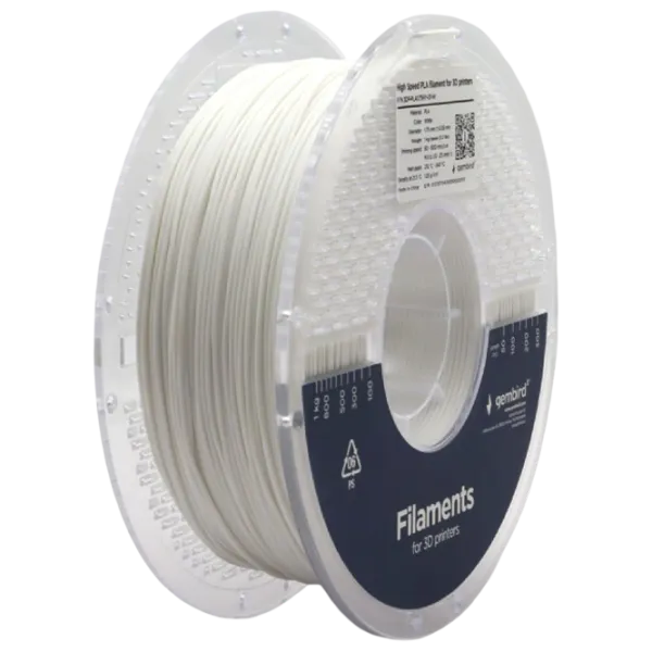 Филамент Gembird 3DP-PLA1.75HY-01-W Белый photo 1