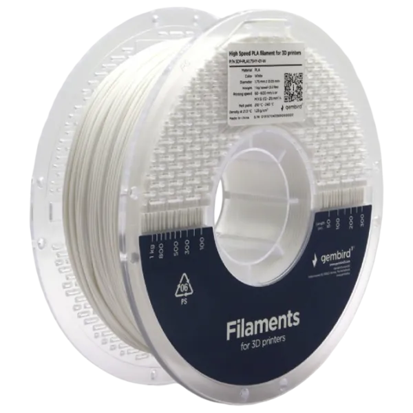 Филамент Gembird 3DP-PLA1.75HY-01-W Белый photo 2
