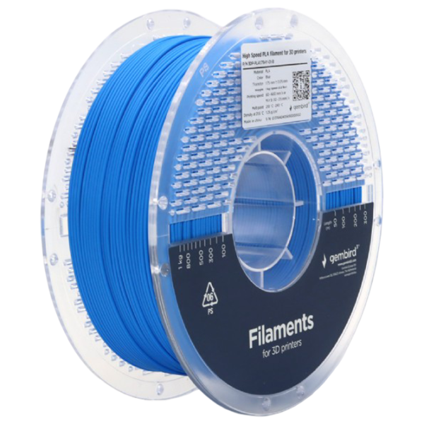 Филамент Gembird 3DP-PLA1.75HY-01-B Синий photo 1 Филамент Gembird 3DP-PLA1.75HY-01-B Синий photo 1