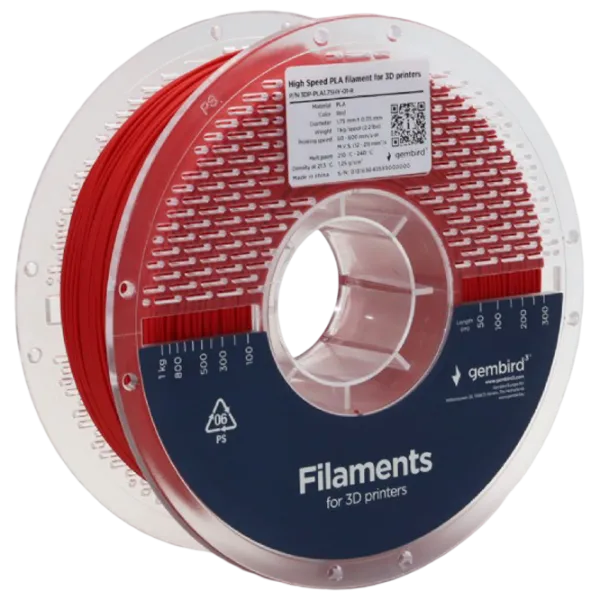 Filament Gembird 3DP-PLA1.75HY-01-R Red photo 4