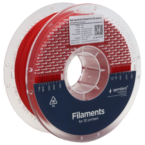 Filament Gembird 3DP-PLA1.75HY-01-R Red photo 4