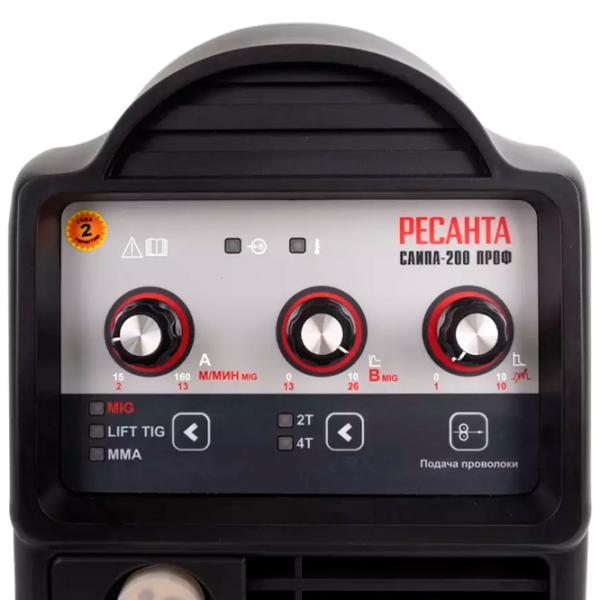 Сварочный аппарат Resanta САИПА-200ПРОФ 220 - 240 В полуавтоматическая (MIG/MAG), ручная дуговая (MMA), аргонно-дуговая (TIG) / Серый photo 4 Сварочный аппарат Resanta САИПА-200ПРОФ 220 - 240 В полуавтоматическая (MIG/MAG), ручная дуговая (MMA), аргонно-дуговая (TIG) / Серый photo 4