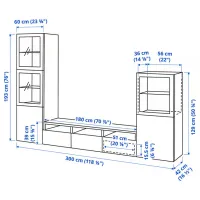 Comodă TV Ikea Besta 193 x 300 x 42 / PAL photo 8