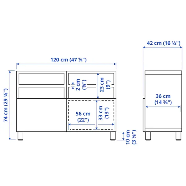 Comodă TV Ikea Besta 74 x 120 x 42 / PAL photo 8