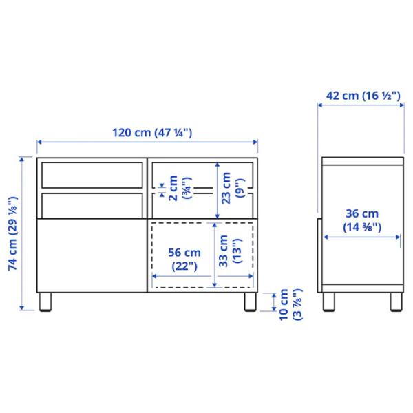 Comodă TV Ikea Besta 74 x 120 x 42 / PAL photo 8
