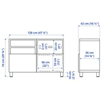 Comodă TV Ikea Besta 74 x 120 x 42 / PAL photo 8