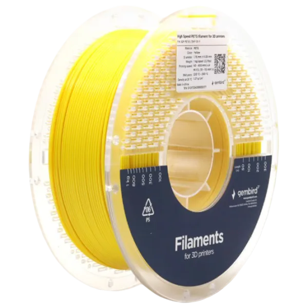 Filament Gembird 3DP-PETG1.75HY-01-Y Yellow photo 1