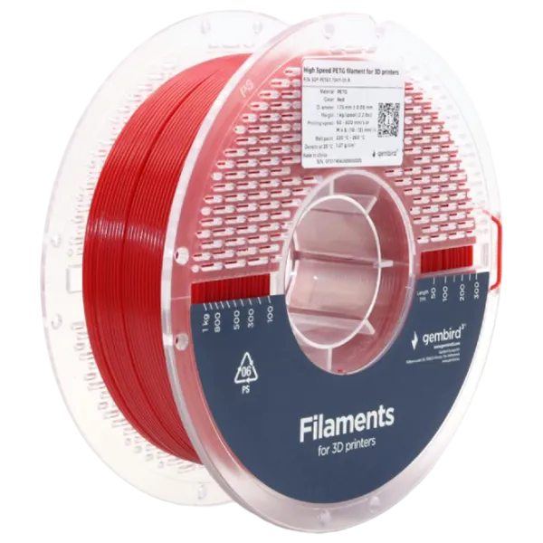 Filament Gembird 3DP-PETG1.75HY-01-R Red photo 1